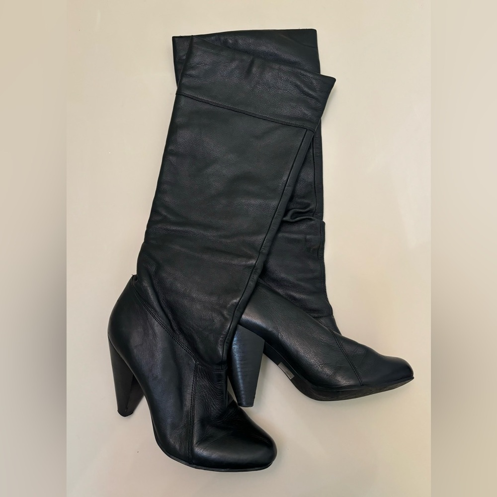 Jessica Simpson Black Leather Boots, Comfortable Leather Boots